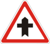 знак 1.22 Перехрещення з другорядною дорогою