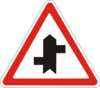 знак 1.23.4 Прилягання другорядної дороги